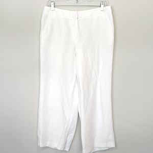 Jones New York white Linen Blend capris pants size 6